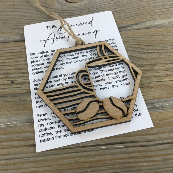 Coffee The Brewed Awakening Story Card Ornament - Picture 4 of 5
